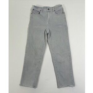 Volcom Stone Step High Rise Jeans Womens 29 Gray Raw Hem Boyfriend B1912200